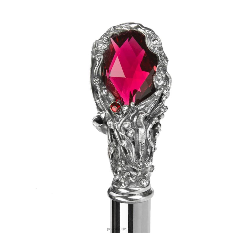 مظلة | 257 991 w68 - مظلة قابلة للطي على شكل نمر مرصعة بأحجار كريمة حمراء وبلورات PASOTTI Z446V582